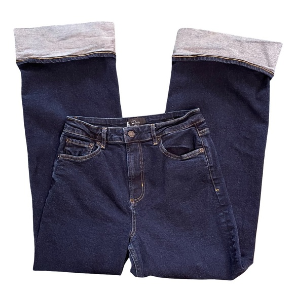 Rails The Getty High Rise Wide Leg Cuffed Moonlight Blues Denim Jeans Size 28 - Picture 5 of 12